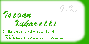 istvan kukorelli business card
